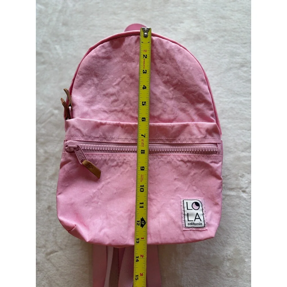LOLA California Starchild Pink Crinkle Nylon Mini Backpack Kids OS Excellent